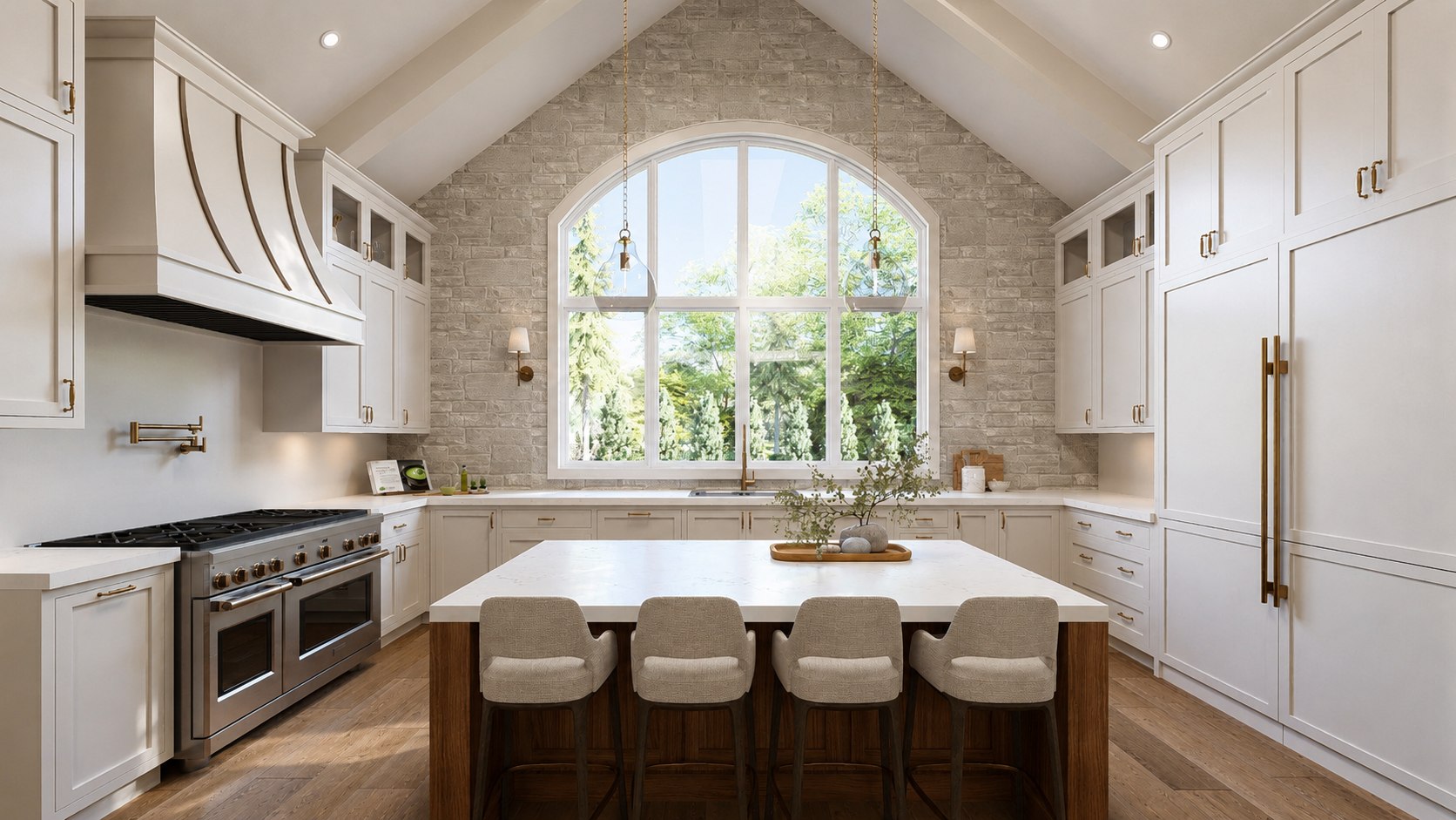 The Grandview Estate proposed kitchen architectural rendering