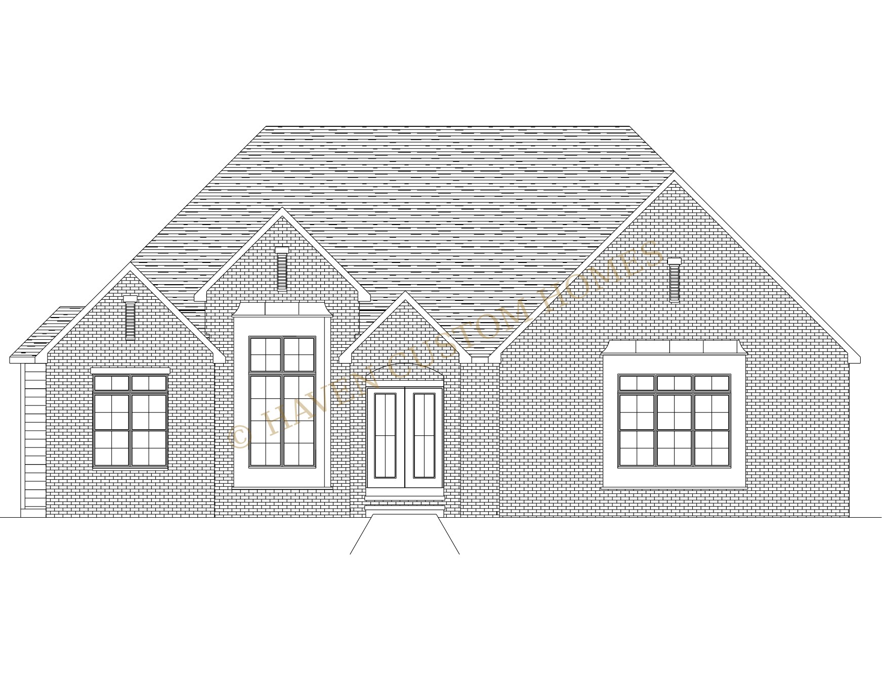Grandview architectural plan sheet 1 with Haven copyright watermark